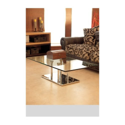 Mesa Centro Adria Rectangular Acero Inoxidable-Cristal Templado 120x70