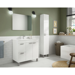 Columna Baño 2 Puertas Aktiva Blanco Brillo