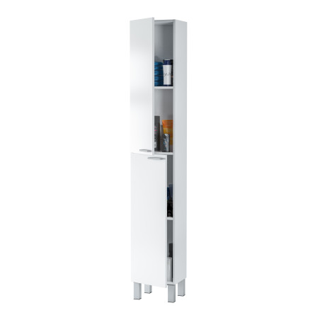 Columna Baño 2 Puertas Aktiva Blanco Brillo