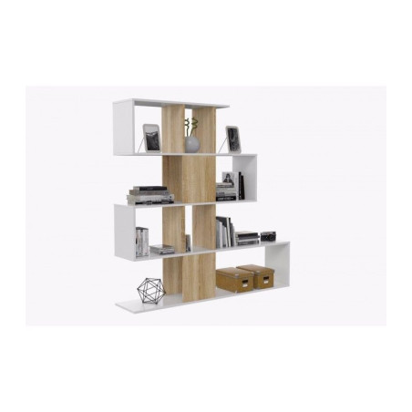 Estantería Zig Zag Elfos Blanco Artik-Roble Estilo Nórdico