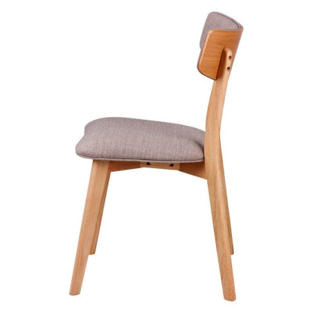 Silla Comedor Nais Natural-Gris Claro