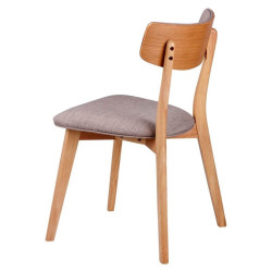 Silla Comedor Nais Natural-Gris Claro