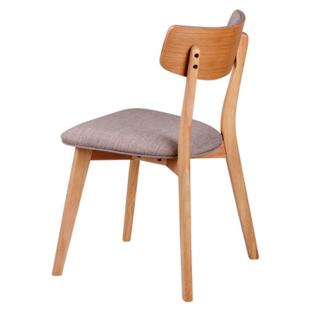 Silla Comedor Nais Natural-Gris Claro