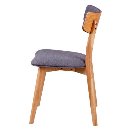Silla Comedor Nais Natural-Gris Claro