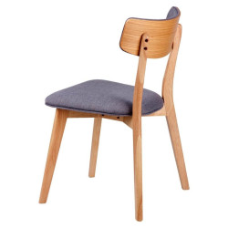 Silla Comedor Nais Natural-Gris Claro
