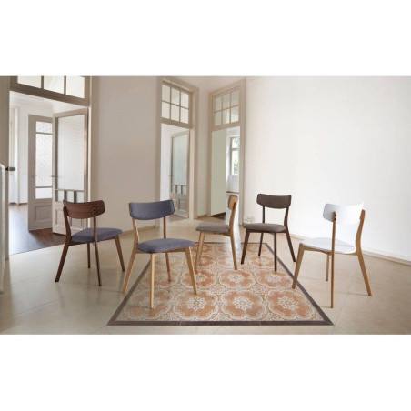 Silla Comedor Nais Natural-Gris Claro