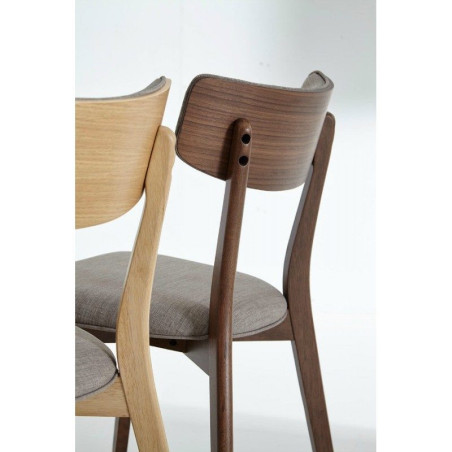 Silla Comedor Nais Nogal-Gris Oscuro