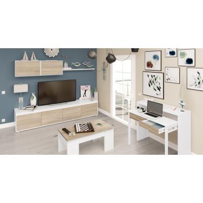 Composición de salón Moderno Modelo Home Color Roble y Blanco - Imagen 2