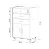 BASIC Mueble microondas 1c+2p Blanco Artik-Cemento - Imagen 2