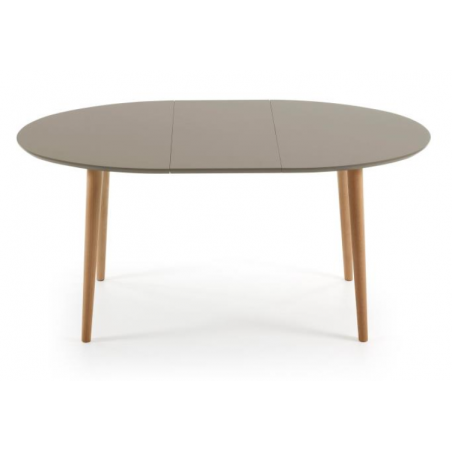 MESA COMEDOR OVALADA OAKLAND EXTENSIBLE 120 Ext. 90X200 MARRÓN MATE