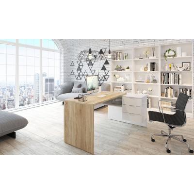 Mesa Oficina Reversible Style Roble Canadian-Blanco - Imagen 5