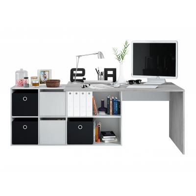 Mesa Oficina Reversible Adapta Cemento-Blanco - Imagen 2