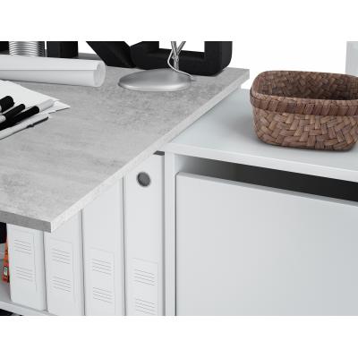 Mesa Oficina Reversible Adapta Cemento-Blanco - Imagen 4