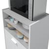 BASIC Mueble microondas 1c+2p Blanco-Cemento - Imagen 9