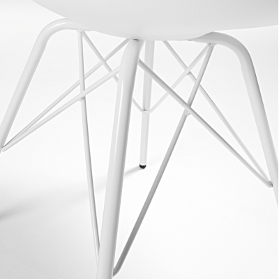 Silla Comedor Lars Estructura de Metal Color Blanco - Imagen 5