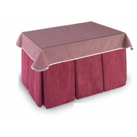 Mesa Camilla Modelo Rocky de 110x70 o 120x70 con Enaguas Incluidas