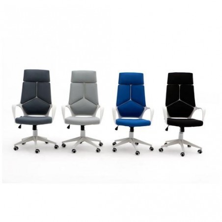 SILLA OFICINA MODELO RON TAPIZADO GRIS CLARO