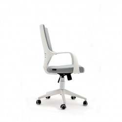 SILLA OFICINA MODELO RON TAPIZADO GRIS CLARO