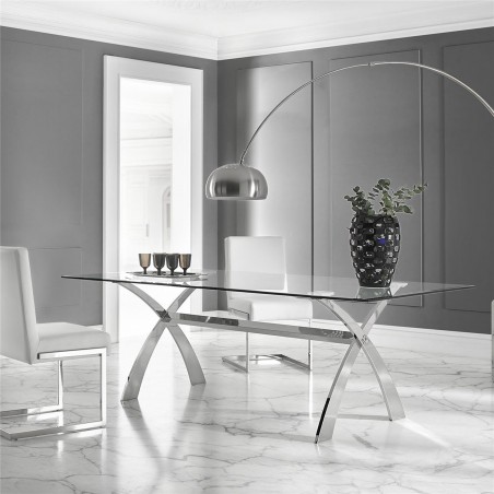 MESA COMEDOR MODELO 18 CRISTAL TEMPLADO 200X106